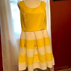 Women’s Tiana B. Size 16 yellow and white dress